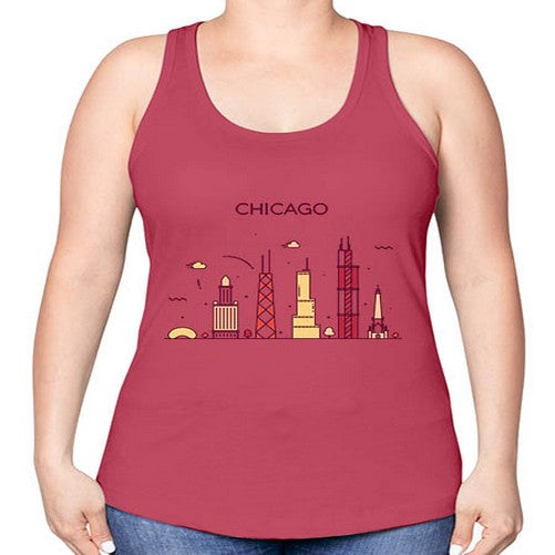 Chicago 572# - cities -Racerback Tank