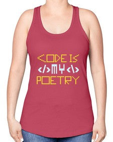Code is my poetry 21# - computer -Racerback Tank