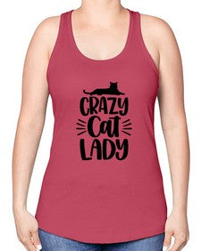 Crazy Cat Lady Style 92# - cats -Racerback Tank