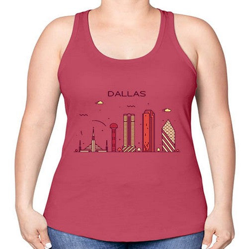 Dallas 646# - cities -Racerback Tank