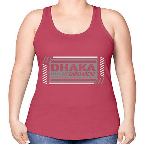 Dhaka 668# - cities -Racerback Tank