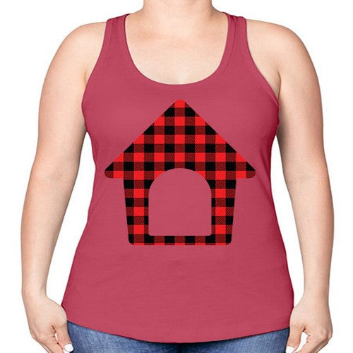 Dog House Style 98# - dogs -Racerback Tank