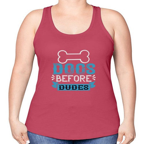 Dogs Before Dudes Style 215# - dogs -Racerback Tank