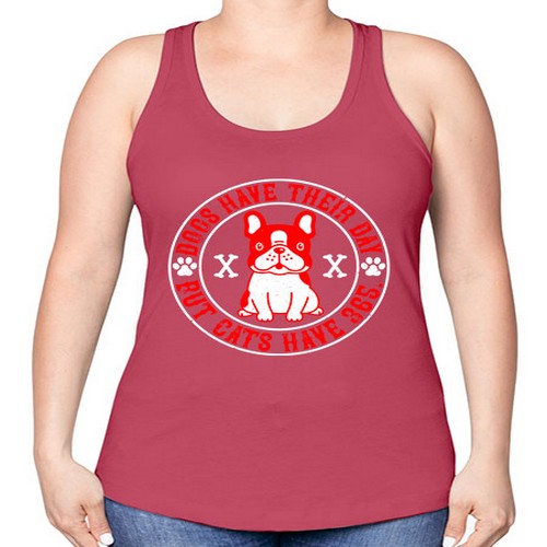 Dogs have their day but cats have Style 212# - dogs -Racerback Tank
