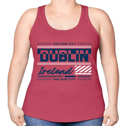 Dublin 693# - cities -Racerback Tank