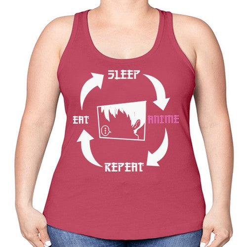 Eat Sleep Anime Repeat Anime Anime 226# - anime -Racerback Tank