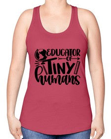 Educator Of Tiny Humans Style 744# - teacher -Racerback Tank