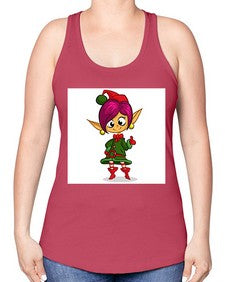 Elf 118# - cartoon general -Racerback Tank