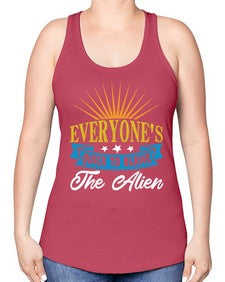 Everyones quick to blame the alien 54# - ufo -Racerback Tank