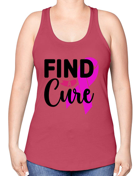 Find a Cure 26# - breast cancer -Racerback Tank