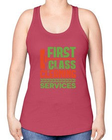 First class cleaning service Style 160# - cleaner -Racerback Tank