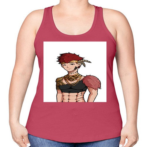 Forest tribal boy 67# - anime -Racerback Tank