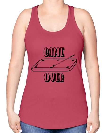 Game over 1218# - billards -Racerback Tank