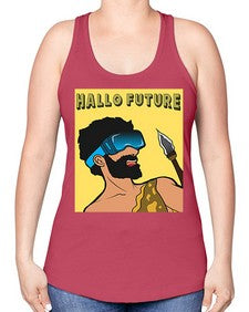 Hallo Future 497# - art pop art -Racerback Tank