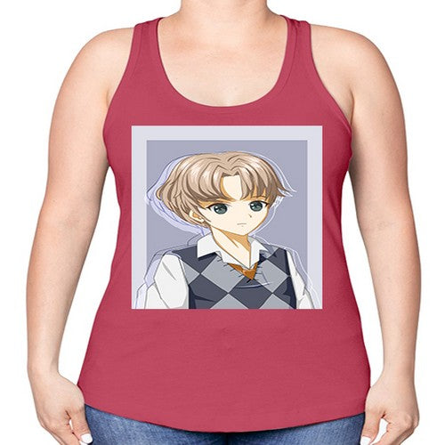 Handsome and cool boy with uniform 34# - anime -Racerback Tank