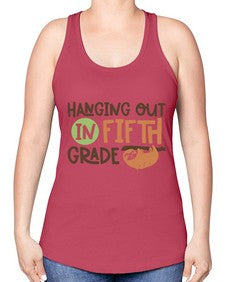 Hanging Out in Fifth 232# - fifth grade -Racerback Tank