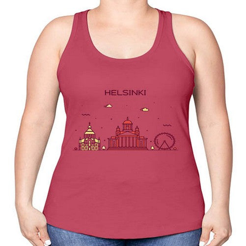 Helsinki 837# - cities -Racerback Tank
