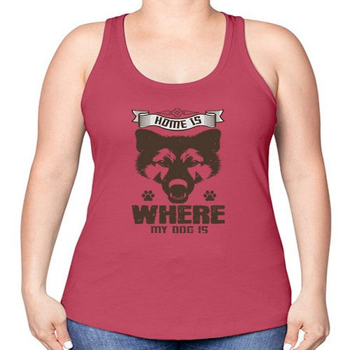 Home Is Where My Dog Is Style 202# - dogs -Racerback Tank