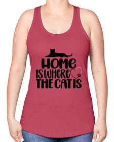 Home Is Where The Cat is Style 93# - cats -Racerback Tank