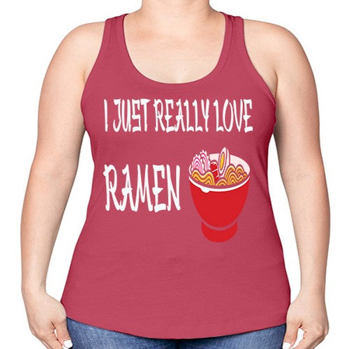 I Just Love Ramen Japanese Anime 238# - anime -Racerback Tank