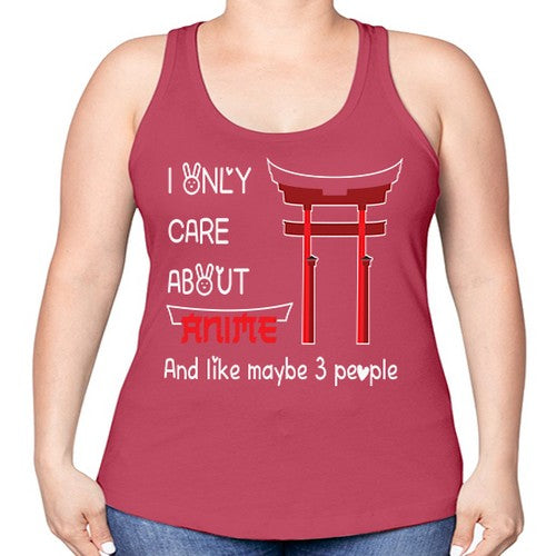 I Only Care About Anime Anime 240# - anime -Racerback Tank