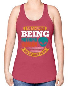 I am a human being nothing is alien to me 7# - ufo -Racerback Tank