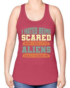 I hated being scared when i was little 13# - ufo -Racerback Tank