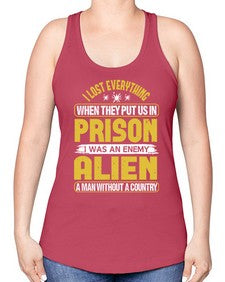 I was an enemy alien 24# - ufo -Racerback Tank