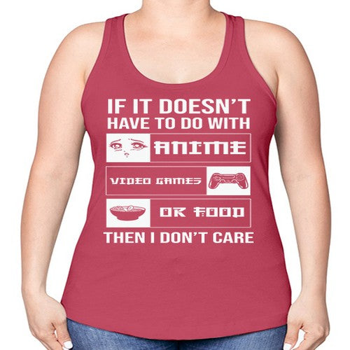 If It NotAnime Game Or Anime 246# - anime -Racerback Tank