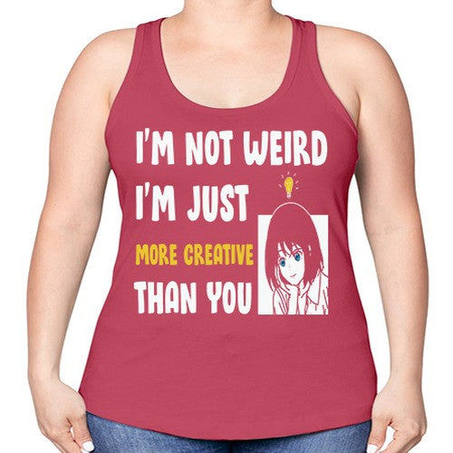 Im Not Weird Just MoreCreative Anime 250# - anime -Racerback Tank