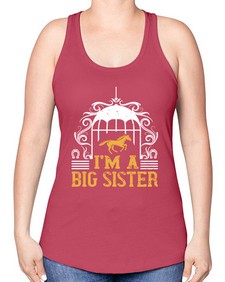 Im a big sister Style 38# - horse -Racerback Tank