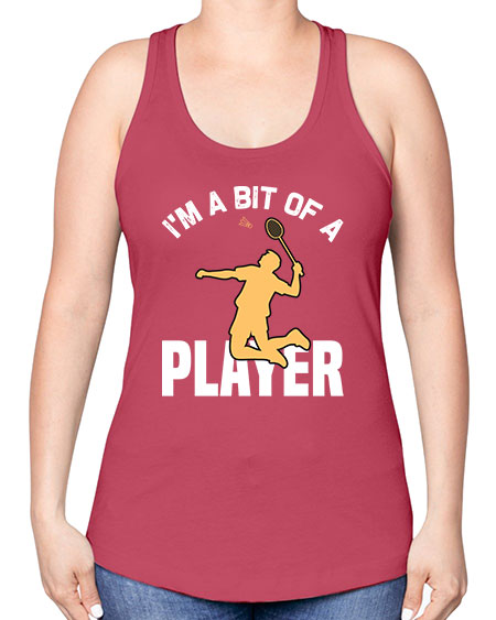 Im a bit 1071# - badminton -Racerback Tank