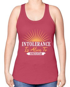 Intolerance is alien 29# - ufo -Racerback Tank
