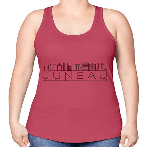 Juneau Minimal Skyline 1003# - cities -Racerback Tank