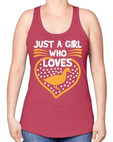 Just A Girl Who Loves Duck Style 34# - ducks -Racerback Tank