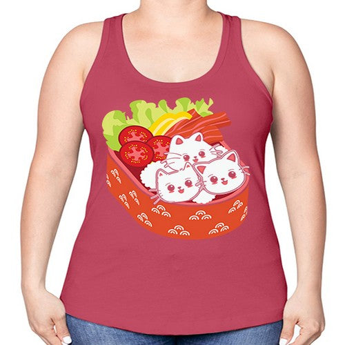 Kawaii Cat Boxed Lunch Anime Anime 266# - anime -Racerback Tank