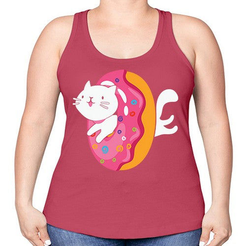 Kawaii Cat Donut Anime Lover Anime 267# - anime -Racerback Tank