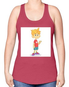 Kid 148# - cartoon general -Racerback Tank