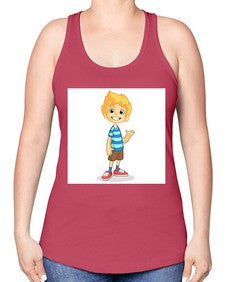 Kid 151# - cartoon general -Racerback Tank