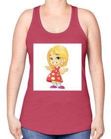 Kid 154# - cartoon general -Racerback Tank