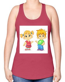 Kid 157# - cartoon general -Racerback Tank