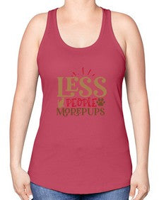 Less People More Pups Style 18# - cats -Racerback Tank