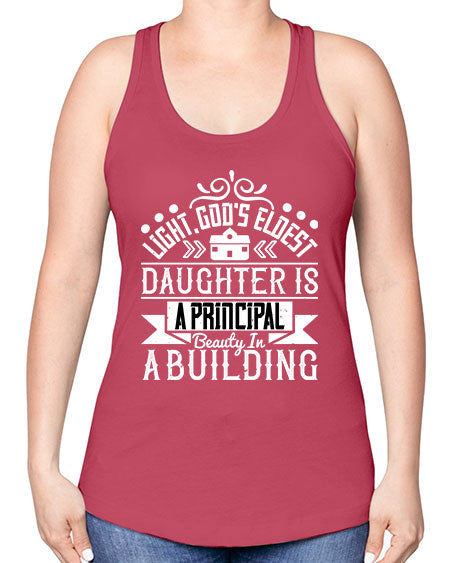 Light Gods eldest daughter is a principal beauty in a building Style 274# - architect -Racerback Tank