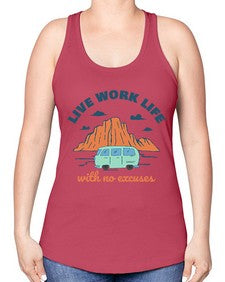Live Work Life 6# - internet -Racerback Tank