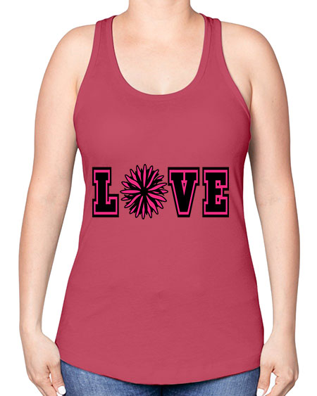 Love 694# - cheer -Racerback Tank