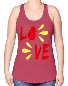 Love Duck Style 29# - ducks -Racerback Tank