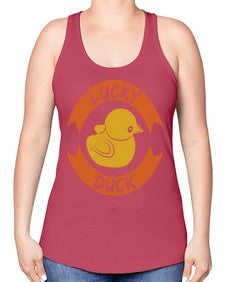 Lucky Duck Style 27# - ducks -Racerback Tank