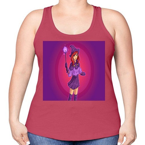 Magician school girl 181# - anime -Racerback Tank