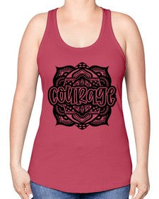 Mandala Courage 759# - mandala -Racerback Tank