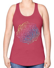 Mandala Dream Rainbow Glitter 760# - mandala -Racerback Tank